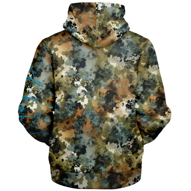 Chokefish™ Microfleece Zip-Up Hoodie Acid-Wash Colors-002